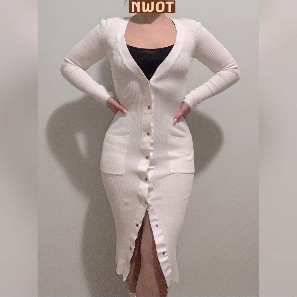 White Long Cardigan\Dress| NWOT | Forever21